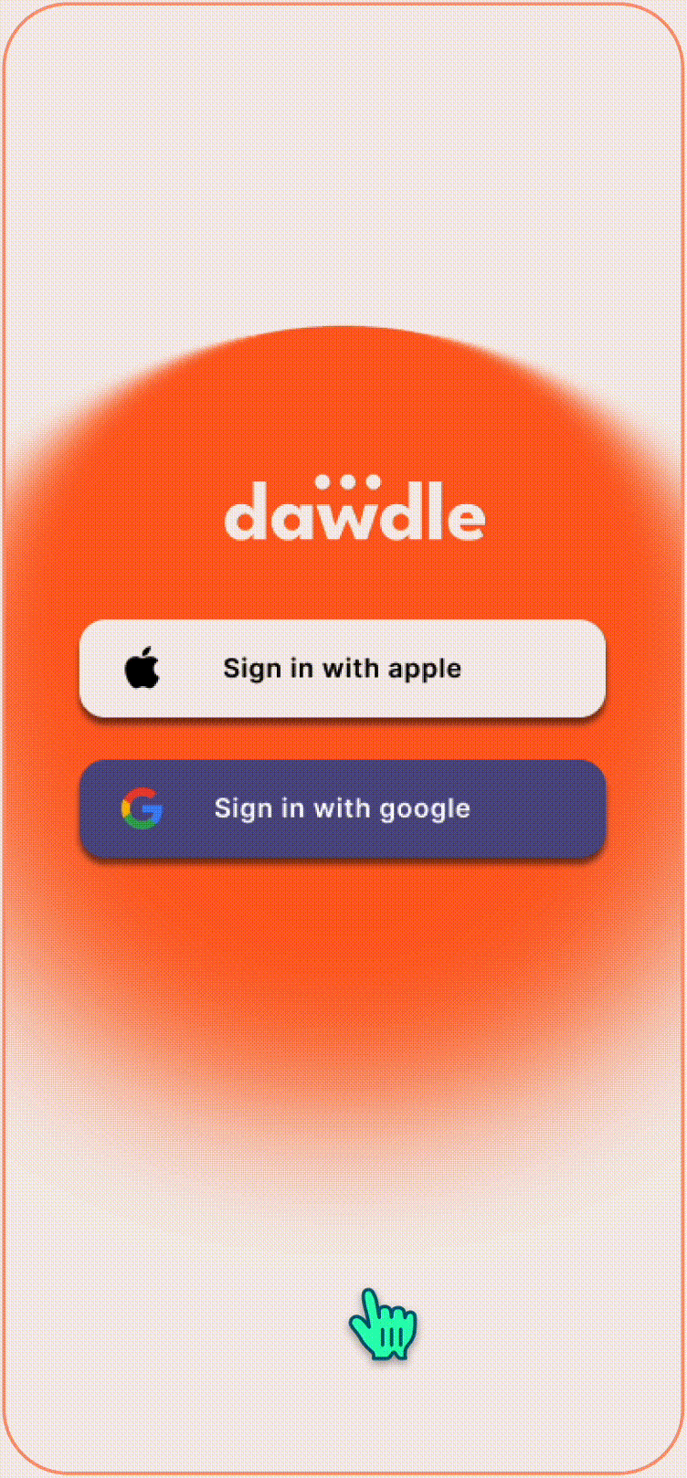 Onboarding screen before adding Pebbles
